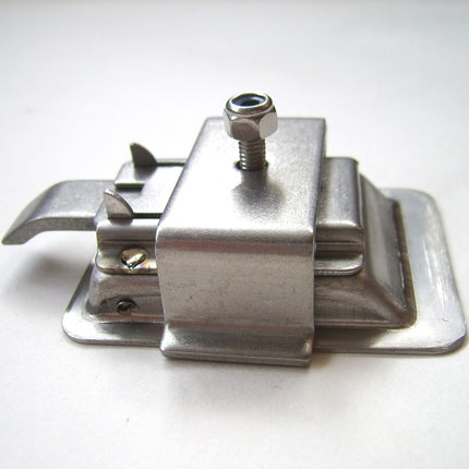 Flat Stainless Steel Handle Lock, Small Square Lock, Pull-Type Flat Lock with Stainless Steel Panel, Practical