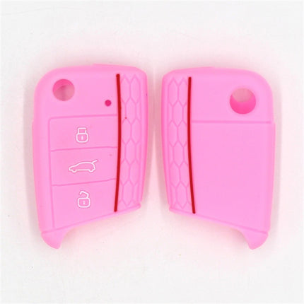 Suitable for Volkswagen 2017 GOLF 3 fold 3 key honeycomb silicone car key Case Factory spot direct sales