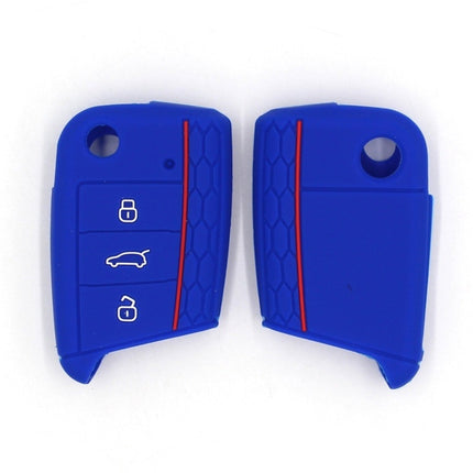 Suitable for Volkswagen 2017 GOLF 3 fold 3 key honeycomb silicone car key Case Factory spot direct sales