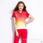 Chinese Dream Female Red Short-sleeved Red Pants / M