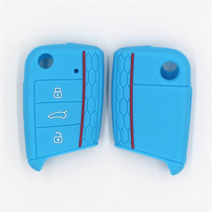 Suitable for Volkswagen 2017 GOLF 3 fold 3 key honeycomb silicone car key Case Factory spot direct sales