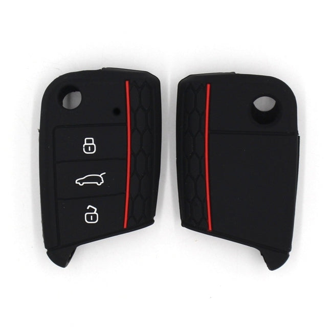 Suitable for Volkswagen 2017 GOLF 3 fold 3 key honeycomb silicone car key Case Factory spot direct sales