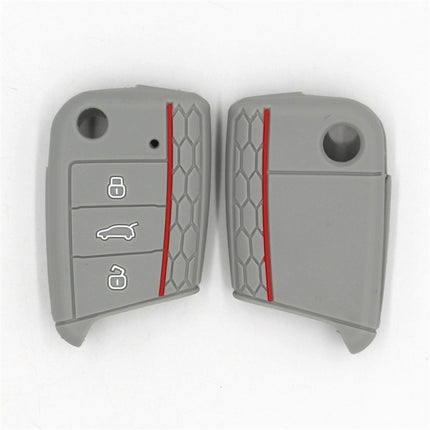 Suitable for Volkswagen 2017 GOLF 3 fold 3 key honeycomb silicone car key Case Factory spot direct sales