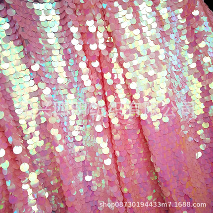 Encrypted original magic color laser fish scale sequin cloth, Mermaid sequin embroidered cloth, factory direct supply spot