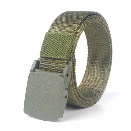 Security check nylon thin belt women and men plastic buckle outdoor sports students wholesale casual pants belt cross-border