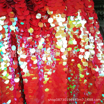 Encrypted original magic color laser fish scale sequin cloth, Mermaid sequin embroidered cloth, factory direct supply spot