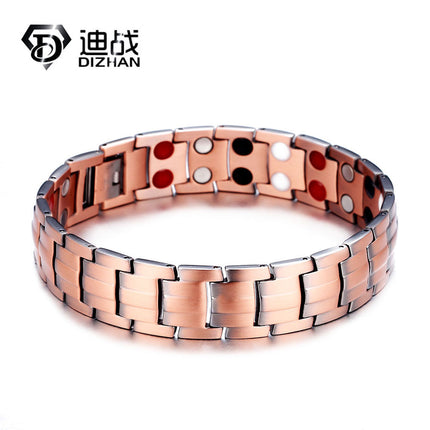Negative Ion Cross Border Men Women Copper Magnetic Bracelet Double Row Magnet Healthy Energy Bracelet DZG266