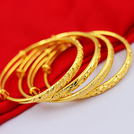 Jin Yi Cheng Jewelry Gold-plated Jewelry Bracelet Gold Push-pull Bracelet Gloomy Meteor Shower Dragon and Phoenix Gappa Stars Ladies Bracelet
