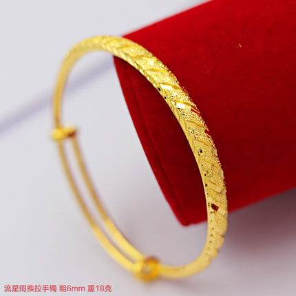 Jin Yi Cheng Jewelry Gold-plated Jewelry Bracelet Gold Push-pull Bracelet Gloomy Meteor Shower Dragon and Phoenix Gappa Stars Ladies Bracelet