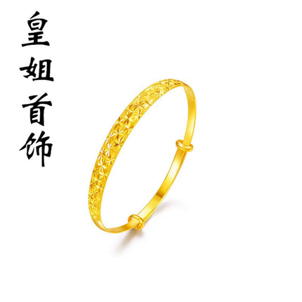 Women's Euro Car Flower Push-pull Bracelet Fashion Imitation Gold Factory Direct Car Flower Gypsophila Gold Bracelet