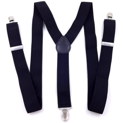 Factory direct men's three clip 3.5 strap men's strap solid color strap gift box