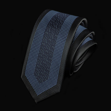 Casual Tie Men's Korean-style Narrow 6cm Black Red Positioning Stripe Men's Business Dress Professional Small Tie