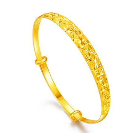 Women's Euro Car Flower Push-pull Bracelet Fashion Imitation Gold Factory Direct Car Flower Gypsophila Gold Bracelet