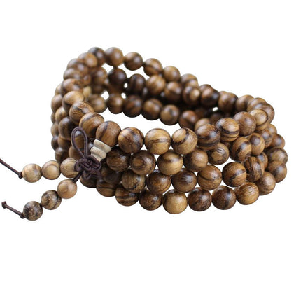 Factory wholesale exquisite Vietnam agarwood bracelet Tiger white sand sink bracelet 108 beads men's and women's jewelry