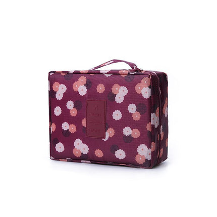 Travel storage bag new floral square wash bag large capacity makeup finishing cartoon flower storage bag