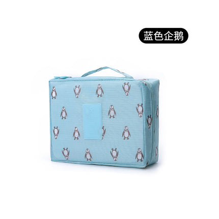 Travel storage bag new floral square wash bag large capacity makeup finishing cartoon flower storage bag
