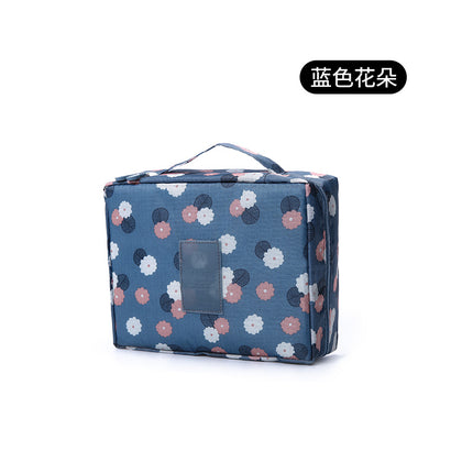 Travel storage bag new floral square wash bag large capacity makeup finishing cartoon flower storage bag