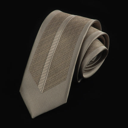Casual Tie Men's Korean-style Narrow 6cm Black Red Positioning Stripe Men's Business Dress Professional Small Tie