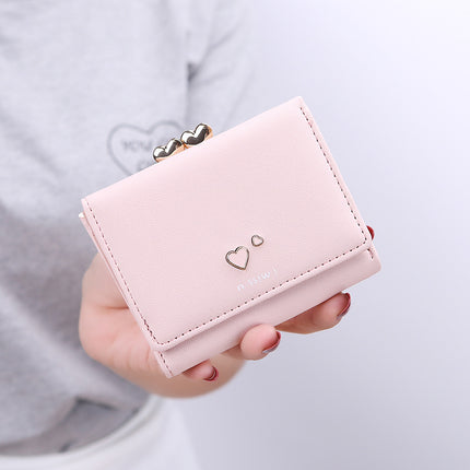 2025 New Women's Wallet Summer Fresh Style Women's 70% off Wallet Short Heart-Shaped Women's Card Holder