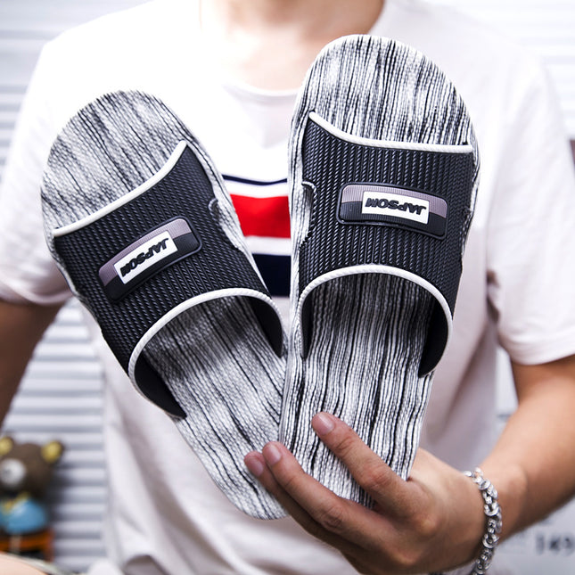 Factory Supplies for All Seasons, Men's Non-Slip Thick-Soled Eva Breathable Massage Large Size Flip-Flops, Hotel Bath Wholesale