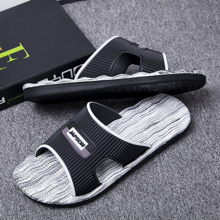 Factory Supplies for All Seasons, Men's Non-Slip Thick-Soled Eva Breathable Massage Large Size Flip-Flops, Hotel Bath Wholesale