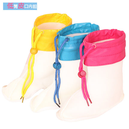 Children's rain boots cotton cover autumn and winter warm water shoes fleece-lined liner Jieyang factory rain boots lining