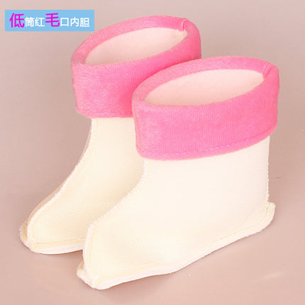 Children's rain boots cotton cover autumn and winter warm water shoes fleece-lined liner Jieyang factory rain boots lining
