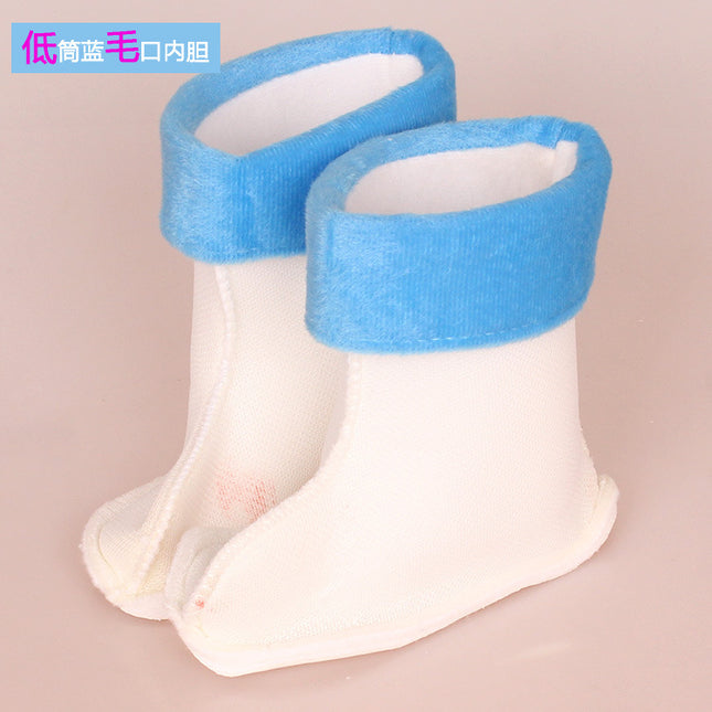 Children's rain boots cotton cover autumn and winter warm water shoes fleece-lined liner Jieyang factory rain boots lining