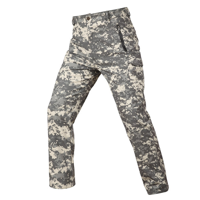 Softshell Jacket Softshell Pants Outdoor Military Fan Pants Windproof Waterproof Thermal Pants Durable Camouflage Slimming