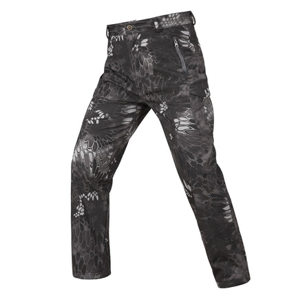 Softshell Jacket Softshell Pants Outdoor Military Fan Pants Windproof Waterproof Thermal Pants Durable Camouflage Slimming
