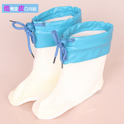 Children's rain boots cotton cover autumn and winter warm water shoes fleece-lined liner Jieyang factory rain boots lining