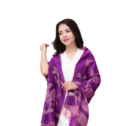 New Jacquard Ethnic Style Scarf Women Air Conditioning Shawl Yunnan Lijiang Bohemian Scarf Autumn and Winter Shawl
