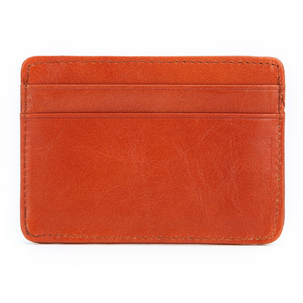 New Style Spot Hot Sale Men's Leather Wallet Oil Wax Leather Multi Card Bag Retro Cowhide Coin Wallet Card Bag Wholesale