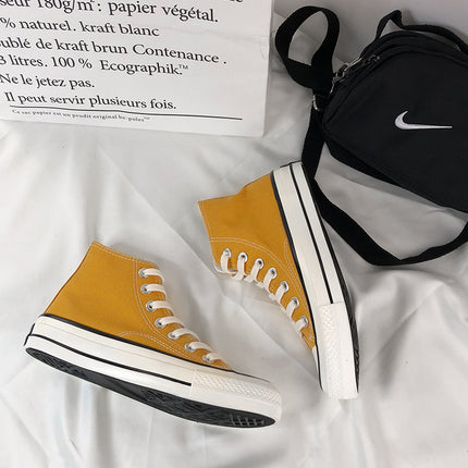 Spring 2024 New Classic Korean Canvas Shoes Women's Trendy All-match Student Classic High-top Board Shoes Couple's Casual Shoes