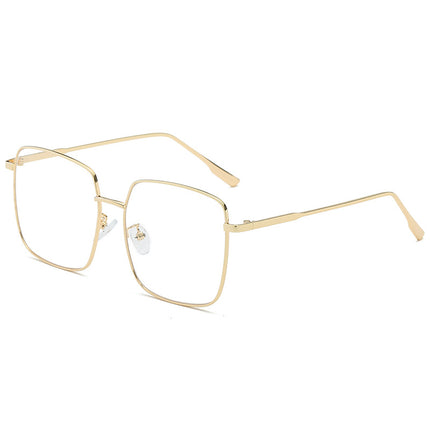 Anti-blue Light Glasses Men's Internet Popular Glasses Frame Women's Large Frame Retro Flat Mirror Square Myopia Frame Computer Mirror 503