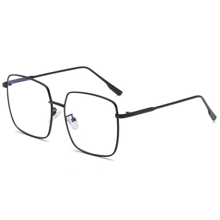 Anti-blue Light Glasses Men's Internet Popular Glasses Frame Women's Large Frame Retro Flat Mirror Square Myopia Frame Computer Mirror 503