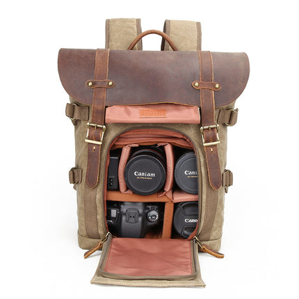 Seven-Color Cotton Retro Backpack Photography Bag Slr Camera Bag Waterproof Batik Canvas Fashionable Digital Camera Backpack