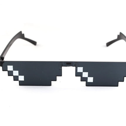 Pixel Mosaic Sunglasses Men Women Funny Retro Fashion Eyewear Unisex Birthday/Party Cosplay Gamer Robot UV400 Sun Glasses