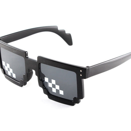 Pixel Mosaic Sunglasses Men Women Funny Retro Fashion Eyewear Unisex Birthday/Party Cosplay Gamer Robot UV400 Sun Glasses