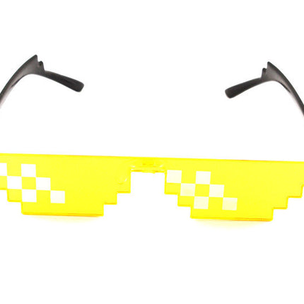 Pixel Mosaic Sunglasses Men Women Funny Retro Fashion Eyewear Unisex Birthday/Party Cosplay Gamer Robot UV400 Sun Glasses