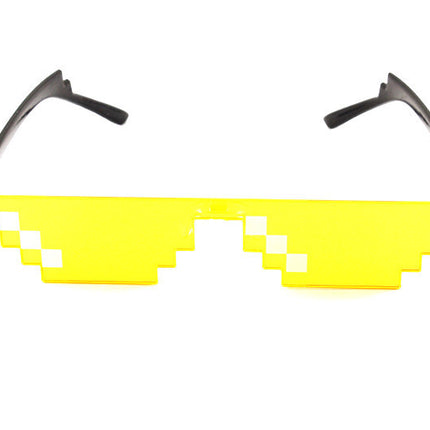 Pixel Mosaic Sunglasses Men Women Funny Retro Fashion Eyewear Unisex Birthday/Party Cosplay Gamer Robot UV400 Sun Glasses