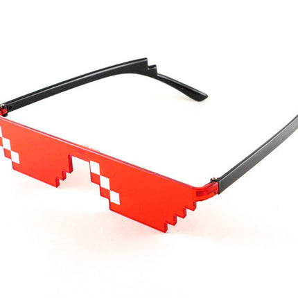 Pixel Mosaic Sunglasses Men Women Funny Retro Fashion Eyewear Unisex Birthday/Party Cosplay Gamer Robot UV400 Sun Glasses
