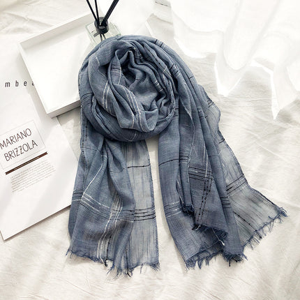 Foreign trade surplus goods clearance pick up multi-style cotton and linen scarf women's scarves literary retro long shawl scarf women
