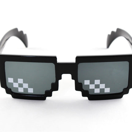 Pixel Mosaic Sunglasses Men Women Funny Retro Fashion Eyewear Unisex Birthday/Party Cosplay Gamer Robot UV400 Sun Glasses