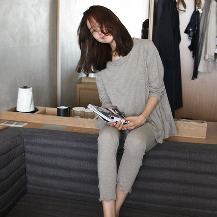 Modal Pajamas for Women, Spring and Autumn, Loose Long Pants, Long Sleeves, Modal Loungewear Set, Can Be Worn Outside, Loose and Stretchy