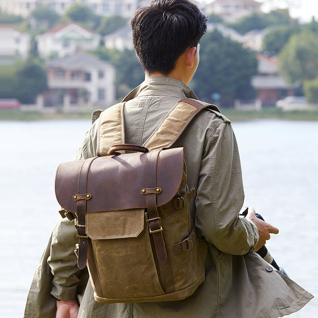 Seven-Color Cotton Retro Backpack Photography Bag Slr Camera Bag Waterproof Batik Canvas Fashionable Digital Camera Backpack