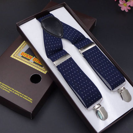 Factory direct men's strap three clip 3.5 jacquard strap 3.5*115cm three clip printing ribbon multicolor
