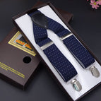 Navy blue white dot