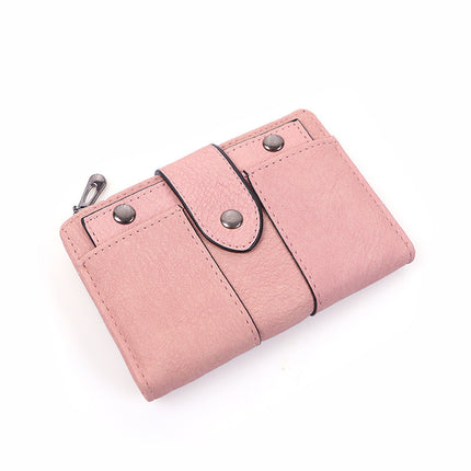 Student Fashion Sweet Wallet Women's Small Wallet Korean Style Cute Foldableing Coin Purse Short Multi-Card Slot Card Holder for Women