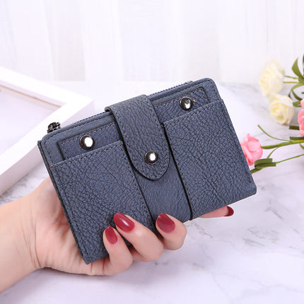 Student Fashion Sweet Wallet Women's Small Wallet Korean Style Cute Foldableing Coin Purse Short Multi-Card Slot Card Holder for Women